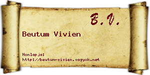 Beutum Vivien névjegykártya